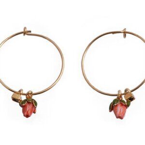 Les Nereides bouton de rose Hoop Earring